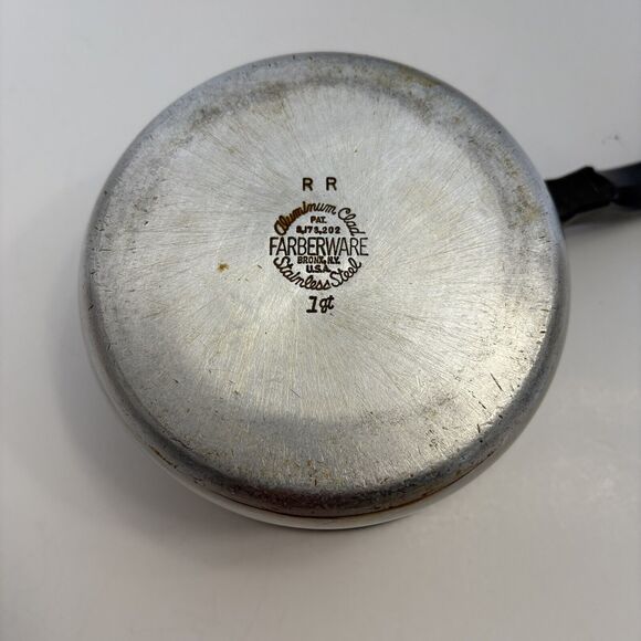 Vtg Farberware 1Qt Saucepan Pot‎ Stainless Steel Aluminum Clad Bronx NY USA - Picture 4 of 8